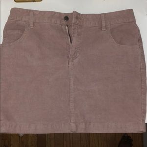 Urban Outfitters pink corduroy mini skirt